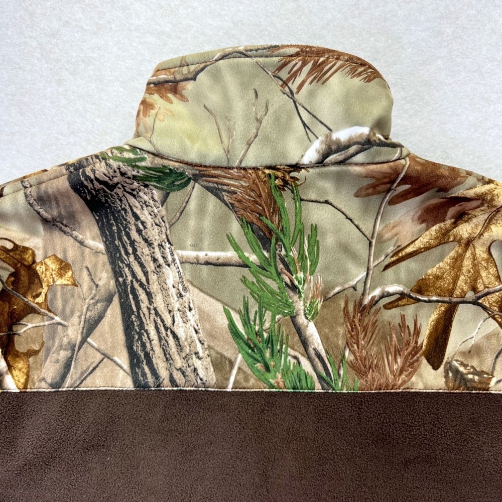 Rocky Camo Fleece Jacket Size M Polyester Brown Convertible Zip Off Sleeve Vest - Picture 11 of 13